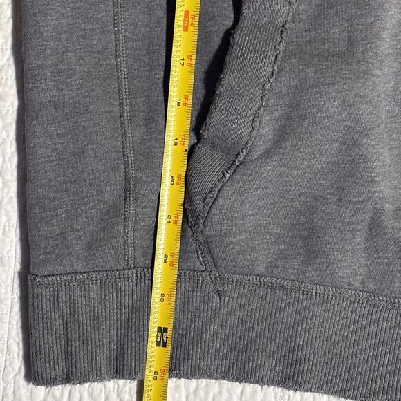 Vintage Y2K Abercrombie & Fitch Grey Hoodie Muscle Style Distressed #3 AF Logo - Picture 8 of 10